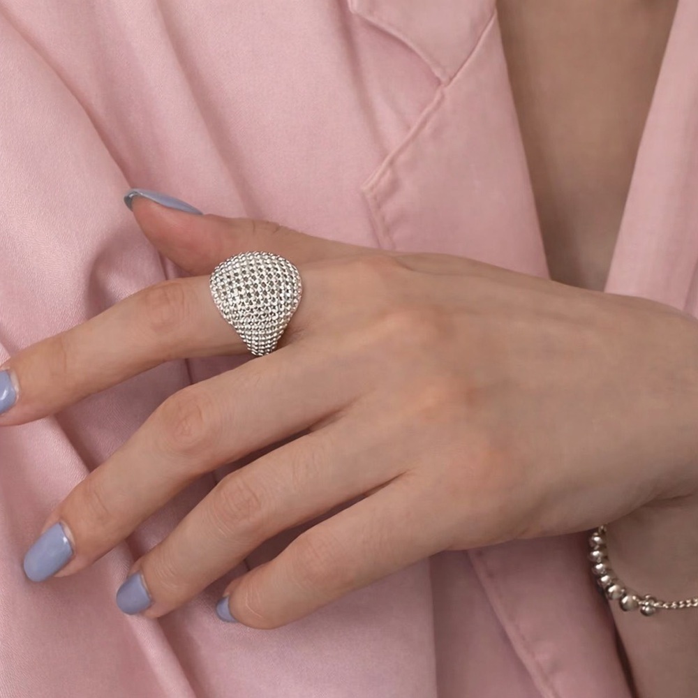 Trendy Elegant Silver Ring